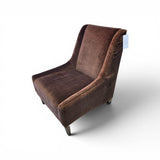 Room & Board Velvet Accent CHAIR Chocolate Brown 29w33d37h