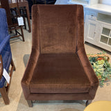 Room & Board Velvet Accent CHAIR Chocolate Brown 29w33d37h