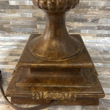 Traditional Open Cage Metal TABLE LAMP 18d32h