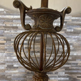 Traditional Open Cage Metal TABLE LAMP 18d32h