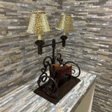 Western Style Equestrian Lamp TABLE LAMP 15w8d23h