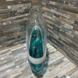 Artisan Made Hand Blown Coastal Vase ACCESSORIES 11w2.5d12h