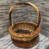 Arched Handle Wicker Basket ACCESSORIES 14d16.5h