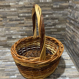 Arched Handle Wicker Basket ACCESSORIES 14d16.5h