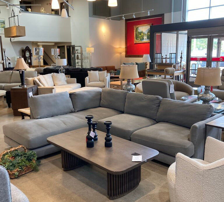 West Elm Haven Two-Piece SECTIONAL Gray 108w88d24h
