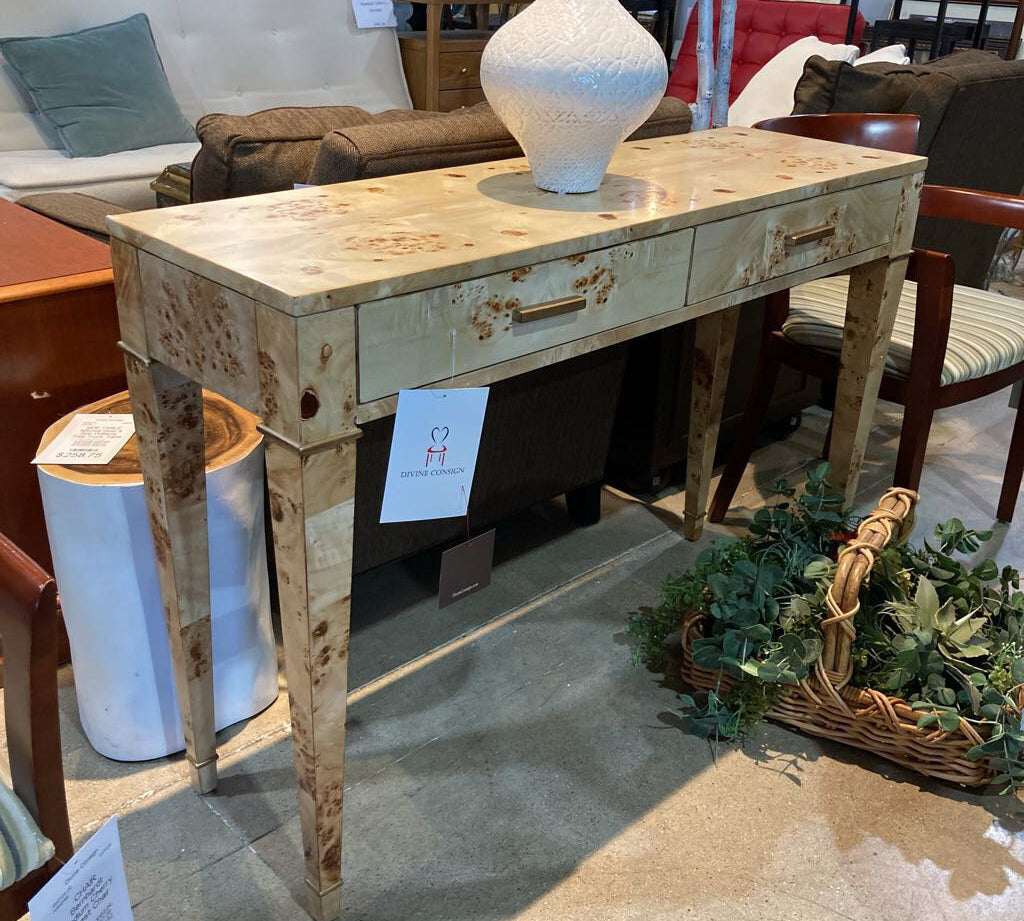 Kai Burl 2-Drawer CONSOLE TABLE 45w14d31h