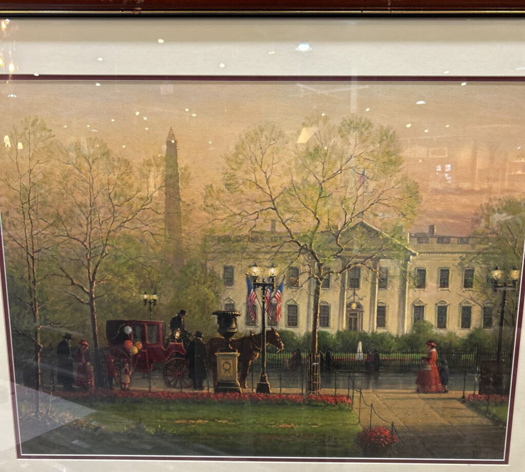G. Harvey 1600 Pennsylvania Avenue Framed print ART WORK 28x35