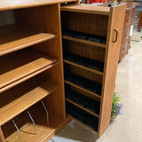 Vintage Danish Modern Teak Wood Media Cabinet FURNITURE 28w20d40h