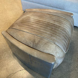 Restoration Hardware 2pc Distressed Leather Avaitor Swivel w/ Ottoman CHAIR 29Wx39Dx27H