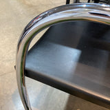 Knoll Brno Leather & Tubular Steel Framed CHAIR Black 22Wx23Dx30H