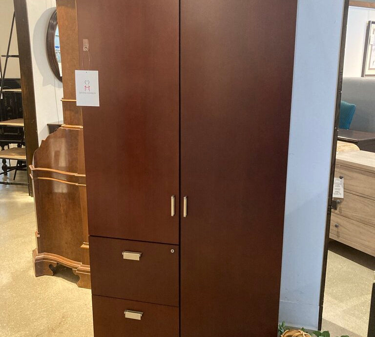 Bernhardt Laminate Office Wardrobe w/ Lockable Files CABINET 36Wx19Dx75H