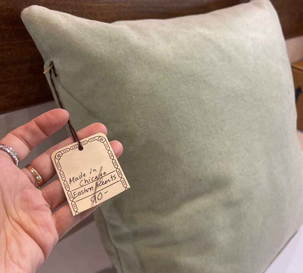 Eastern Accents Firm Velvet Accent Pillow ACCESSORIES Green 19"