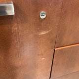 Steelcase Oversized Cherry Laminate Lockable Credenza CABINET 90Wx24Dx30H