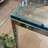 Knoll Square Chrome Base w/ Glass Top COFFEE/COCKTAIL TABLE 35.5Wx19H