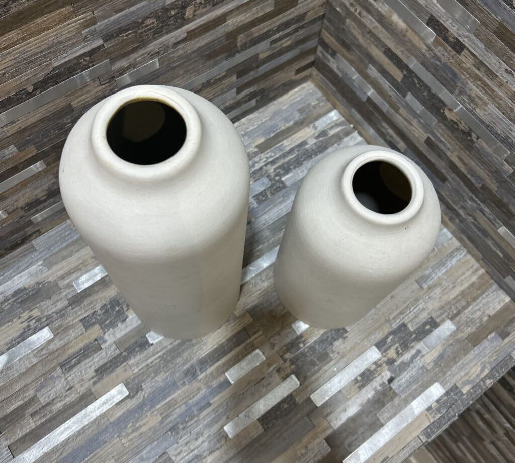 2pc Set Cylindric Stoneware Vases ACCESSORIES 5d14h