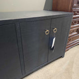 Bar Harbor Raffia 4-Door BUFFET/SIDEBOARD Navy/Gold 70w22d35h