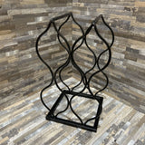 Abstract Metal Wine Rack ACCESSORIES Black 7w7d14h