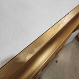 Bello Leather Console CABINET Gold/White 50w19d34h