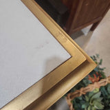 Bello Leather Console CABINET Gold/White 50w19d34h