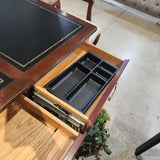 Councill Executive Leather Inlay 3-Drawer DESKS 72w36d30.5h