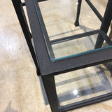Pottery Barn Tanner Rectangular Nesting Tables END/SIDE TABLE Blackened Bronze 13w13d22.5h