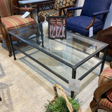 Pottery Barn Tanner Rectangular COFFEE/COCKTAIL TABLE Blackened Bronze 48w24d18.5h