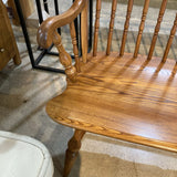 Nichols & Stone Co. Vintage Oak Spindle Back Settee BENCH 43Wx17Dx37H