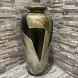 Oversized Multi-Texture Modern Ceramic Vase in the Style of Jean Dunand GIFT 9.5Wx23H