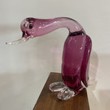 Murano Barbini Art Glass Duck ACCESSORIES Pink 11Wx4Dx9H
