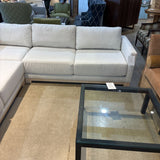 Crate & Barrel 3pc L-Shape Fine Weave SECTIONAL Off White 38Dx26H