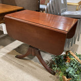 Wood Drop Leaf w/ Duncan Pfeiff Style Legs SIDE TABLE 45Wx36Dx29H
