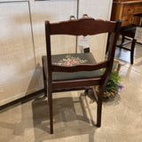 Vintage Wood w/ Needlepoint Seats DINING CHAIRS 17Wx17Dx32H
