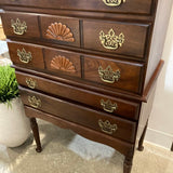 Mahogany Queen Anne Style Highboy 7-Drawer DRESSERS/CHESTS 32w18d72h