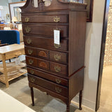 Mahogany Queen Anne Style Highboy 7-Drawer DRESSERS/CHESTS 32w18d72h