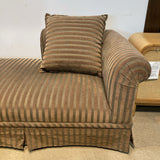 Interior Crafts Inc. Custom Double Chaise Striped Rounded Arm SOFA 97Wx38Dx28H