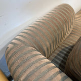 Interior Crafts Inc. Custom Double Chaise Striped Rounded Arm SOFA 97Wx38Dx28H