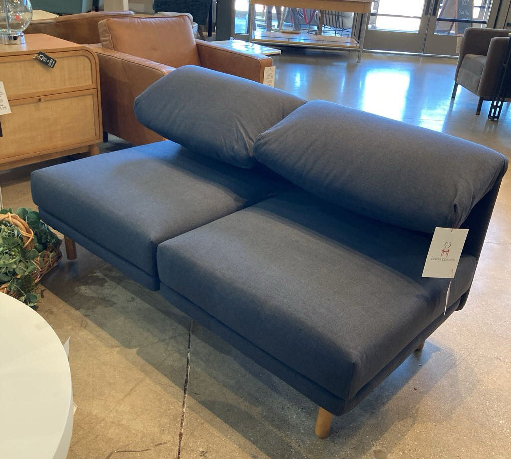 Burrow Range 2-Piece Open LOVE SEAT Navy 58w30d30h