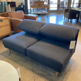 Burrow Range 2-Piece Open LOVE SEAT Navy 58w30d30h