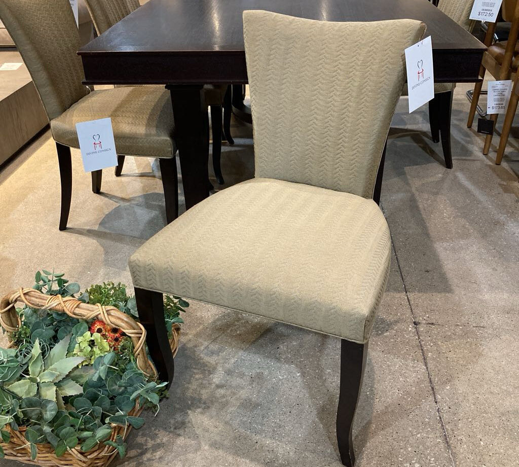 Hickory Chair Custom Herringbone Muted Sateen DINING CHAIRS 21Wx22Dx33H