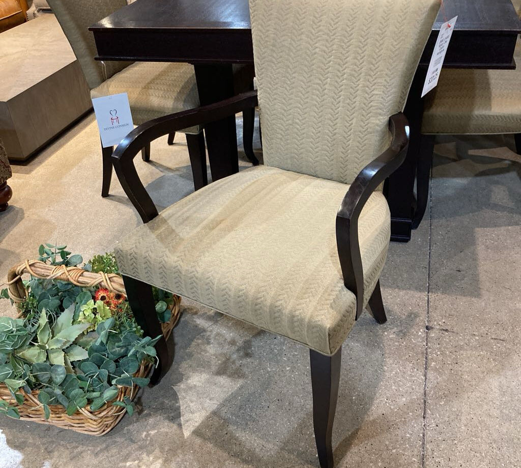Hickory Chair Custom Herringbone Muted Sateen DINING CHAIRS 21Wx22Dx33H