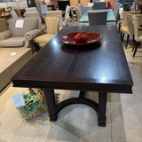 Barbara Barry for Baker Fine Dark Wood Trestle DINING TABLE 84Wx42Dx31H