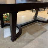 Barbara Barry for Baker Fine Dark Wood Trestle DINING TABLE 84Wx42Dx31H