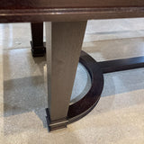Barbara Barry for Baker Fine Dark Wood Trestle DINING TABLE 84Wx42Dx31H