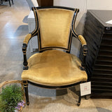 Baker Furniture Co. French Regency Style Gold Velvet Captains DINING CHAIRS 23Wx23Dx36H