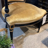 Baker Furniture Co. French Regency Style Gold Velvet Captains DINING CHAIRS 23Wx23Dx36H