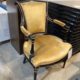 Baker Furniture Co. French Regency Style Gold Velvet Captains DINING CHAIRS 23Wx23Dx36H