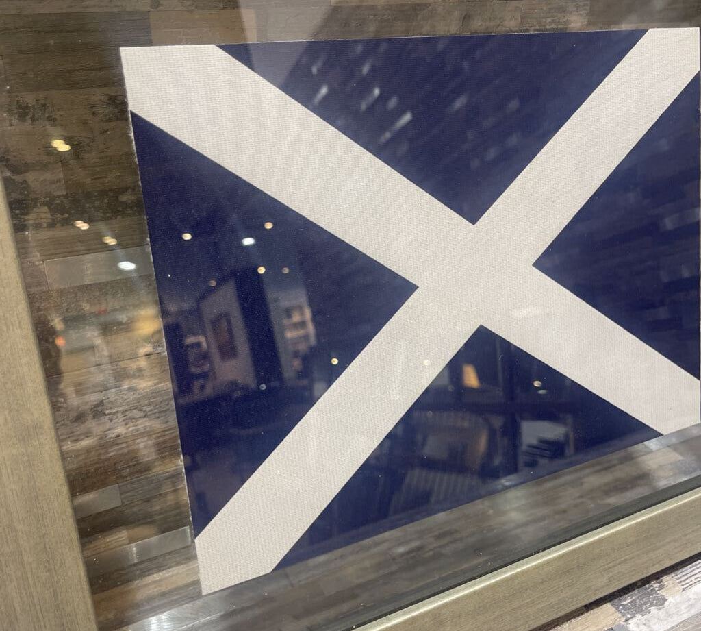 Nautical Flag Print in Floating Frame ART WORK 18.5Wx15.5H