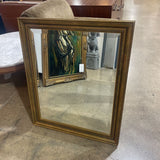 Gold Wash Frame w/ Green Accents Beveled MIRRORS 29Wx35H
