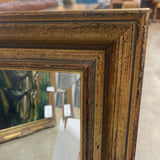 Gold Wash Frame w/ Green Accents Beveled MIRRORS 29Wx35H