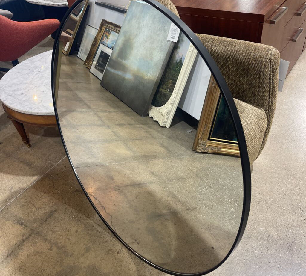 Black Metal Framed Round MIRRORS 42"